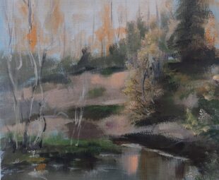 Glezniņa, Skicīte 20x30cm, audekls uzlīmēts uz  saplākšņa, eļļa. 2025.g., 67,00EUR